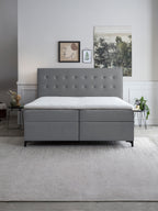 Velours Boxspringbett mit Stauraum Dunkelgrau MILANO