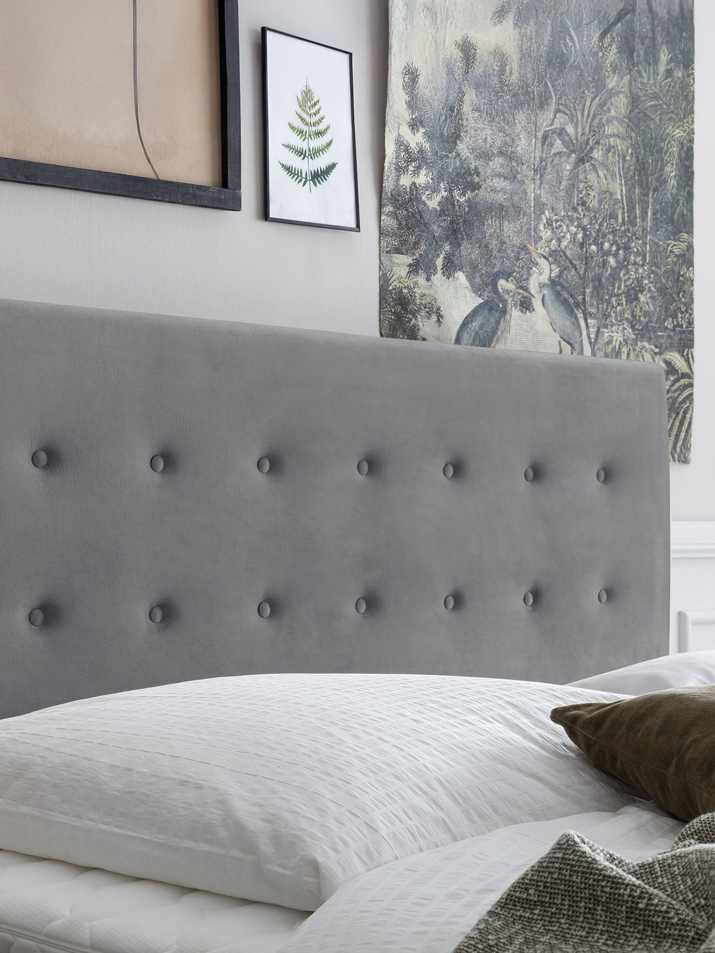 Velours Boxspringbett mit Stauraum Dunkelgrau MILANO