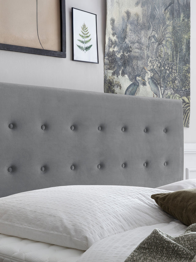 Velours Boxspringbett mit Stauraum Dunkelgrau MILANO