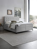 Velours Boxspringbett mit Stauraum Grau MILANO