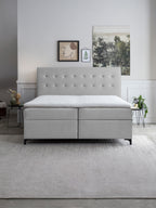 Velours Boxspringbett mit Stauraum Grau MILANO