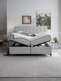 Velours Boxspringbett mit Stauraum Grau MILANO