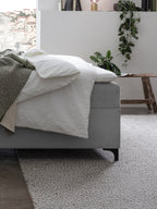 Velours Boxspringbett mit Stauraum Grau MILANO