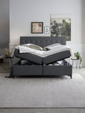 Velours Boxspringbett mit Stauraum Schwarz MILANO