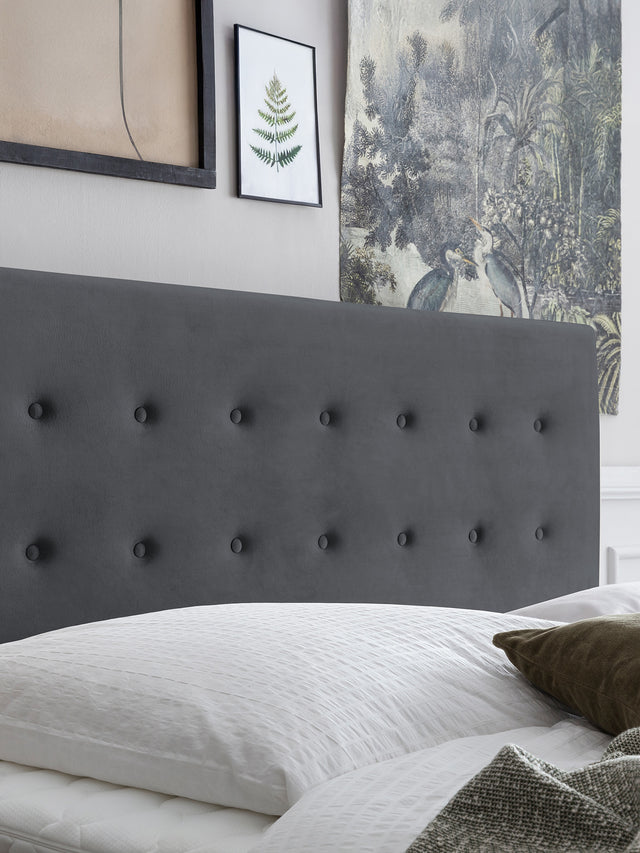 Velours Boxspringbett mit Stauraum Schwarz MILANO