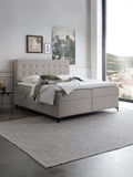 Velours Boxspringbett mit Stauraum Taupe MILANO