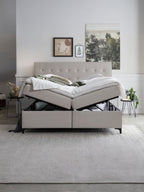 Velours Boxspringbett mit Stauraum Taupe MILANO