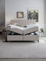 Velours Boxspringbett mit Stauraum Taupe MILANO