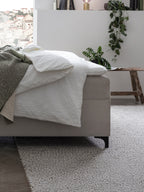 Velours Boxspringbett mit Stauraum Taupe MILANO