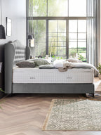 Velours Boxspringbett Grau MAISON