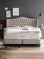 Velours Boxspringbett Taupe MAISON