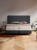 Velours Boxspringbett Schwarz VALENCIA