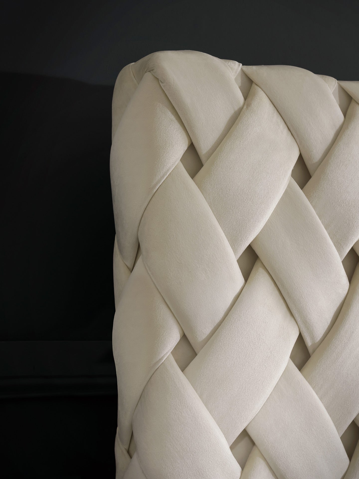 Velours Luxus Boxspringbett Creme CROWNE