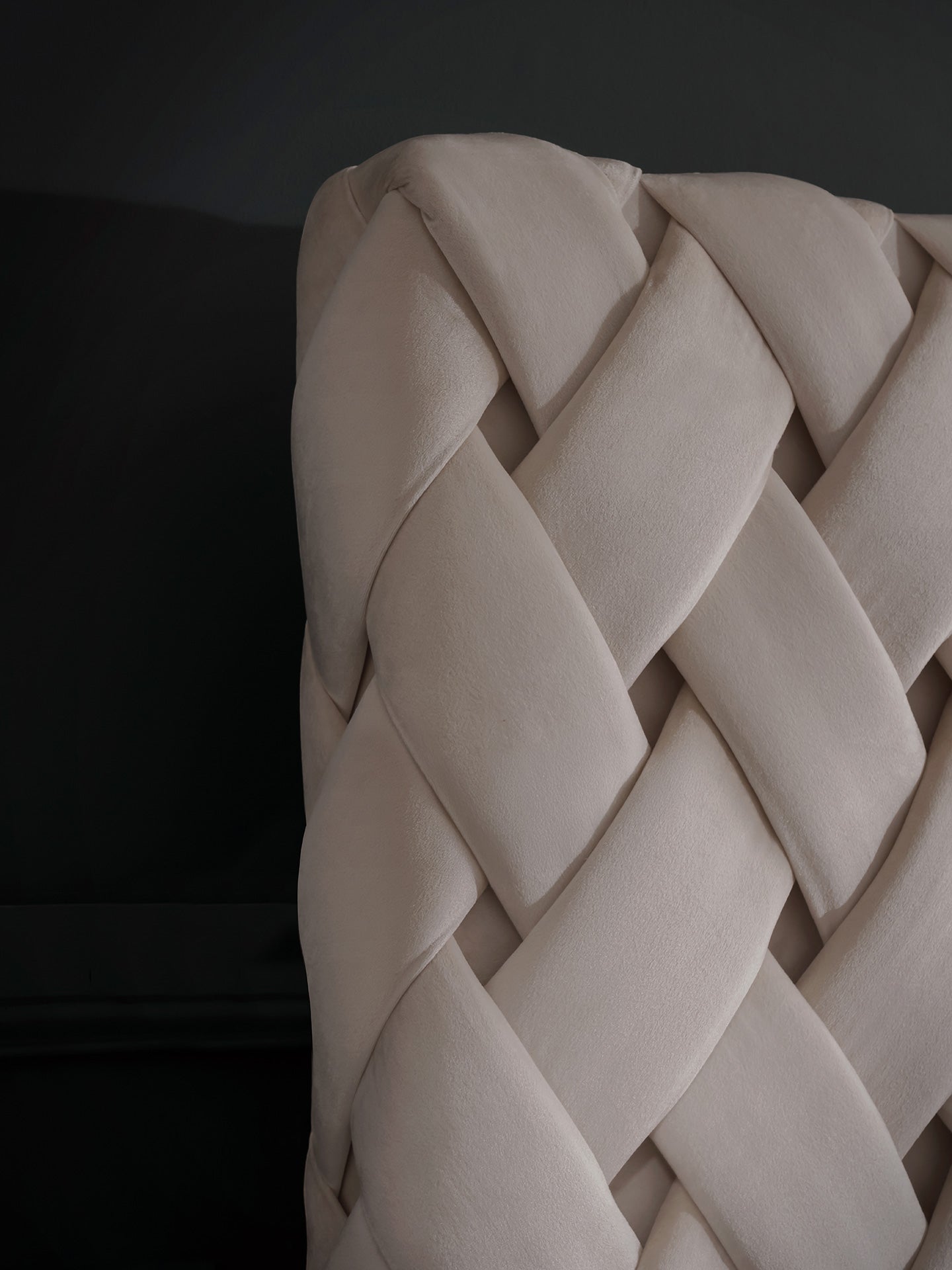 Velours Luxus Boxspringbett Taupe CROWNE