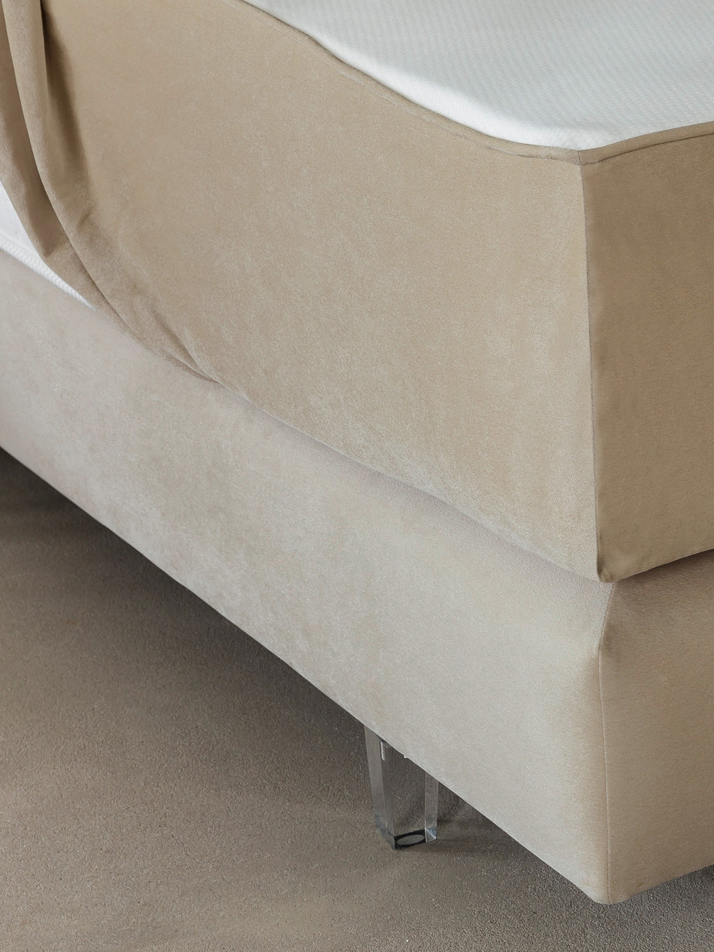 Samt Matratzenschoner Beige FEELGOOD