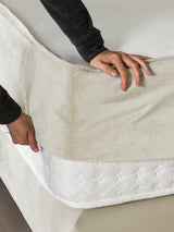 Samt Matratzenschoner Creme FEELGOOD BettCo Boxspringbetten