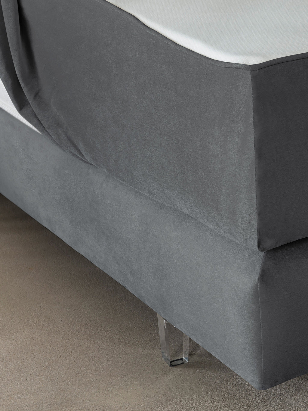 Samt Matratzenschoner Dunkelgrau FEELGOOD