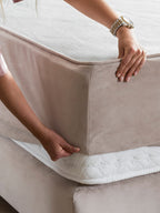 Velours Matratzenschoner Creme FEELGOOD