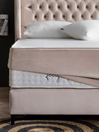 Velours Matratzenschoner Creme FEELGOOD