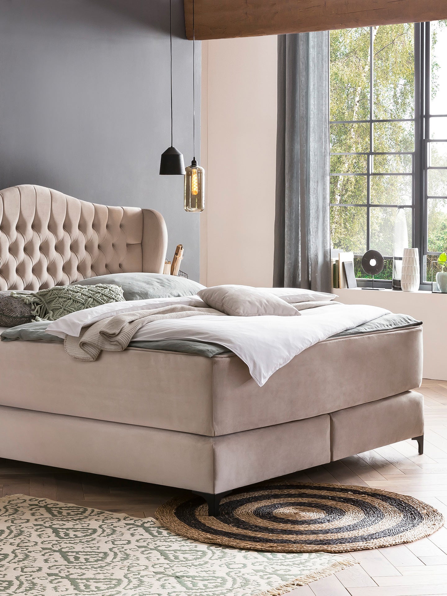 Velours Matratzenschoner Creme FEELGOOD