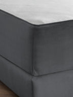 Velours Matratzenschoner Dunkelgrau FEELGOOD