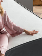 Velours Matratzenschoner Dunkelgrau FEELGOOD