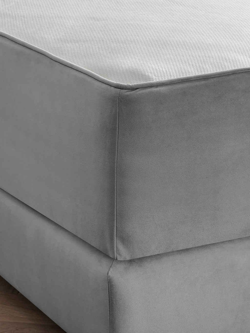 Velours Matratzenschoner Grau FEELGOOD