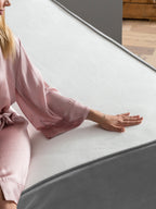 Velours Matratzenschoner Grau FEELGOOD