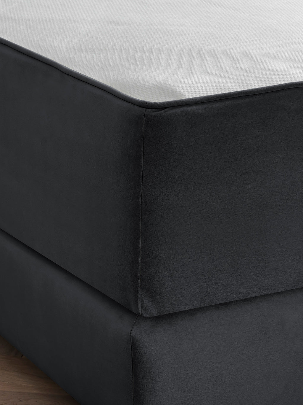 Velours Matratzenschoner Schwarz FEELGOOD