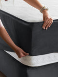 Velours Matratzenschoner Schwarz FEELGOOD