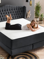 Velours Matratzenschoner Schwarz FEELGOOD