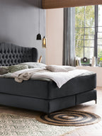 Velours Matratzenschoner Schwarz FEELGOOD