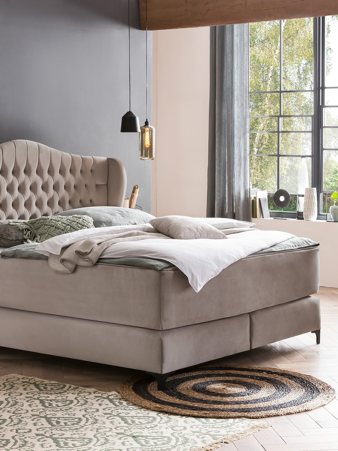 Velours Matratzenschoner Taupe FEELGOOD