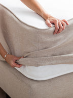 Webstoff Matratzenschoner Beige FEELGOOD