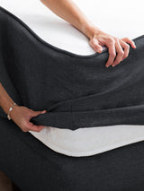 Webstoff Matratzenschoner Schwarz FEELGOOD