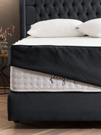 Webstoff Matratzenschoner Schwarz FEELGOOD