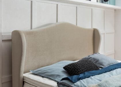 Kopfteil vom Boxspringbett Lissabon in Samt Beige
