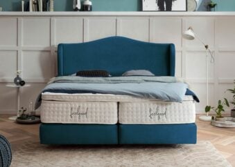 Boxspringbett Lissabon in Samt Petrol