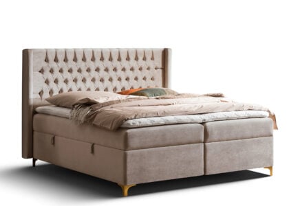 Boxspringbett mit Bettkasten Florida in Samt