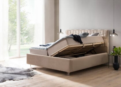 Alternative view of Bett mit Bettkasten in Velours Barcelo