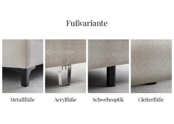 Boxspringbett Fußausführungen Gallery