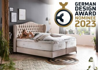 Boxspringbett German Design Award 2023 Maison Velour Creme