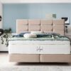 Boxspringbett Kansas in Velour Creme