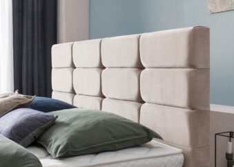 Kopfteil vom Boxspringbett Kansas in Velour Creme