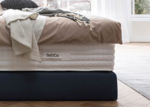 Boxspringbett in Webstoff Marine ohne Füße