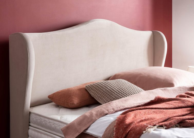 Kopfteil vom Boxspringbett Lissabon in Velour Creme