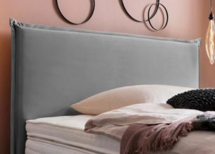 Kopfteil vom Boxspringbett London in Velours Grau