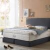 Boxspringbett London in Webstoff Anthrazit Anthrazit