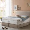 Boxspringbett London in Webstoff Beige Beige