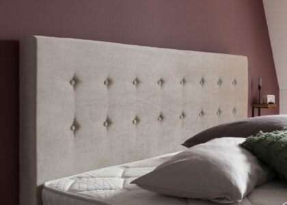 Kopfteil vom Boxspringbett Milano in Samt Beige